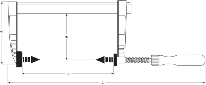Rexxer Schraubzwingen 50x250 mm (4er Set) - Tischlerklemmen für Holzarbeiten, manuelle Druckregelung für präzises Klemmen, robust & langlebig - Cheap-Us