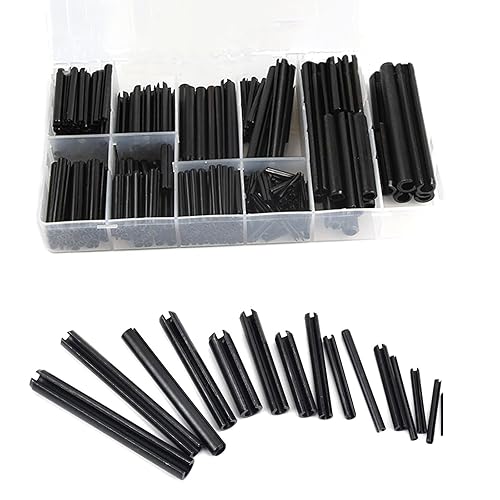 CLKE Hohlsplinte Sicherungsring Sortiment, 450 Stück Geschlitzte Federstifte aus Edelstahl, Spannstifte, Hohlspannstifte, ø 2.0 bia 10 mm Spannstifte für Metallbeschläge und Elektrogeräte Reparatur - Cheap-Us