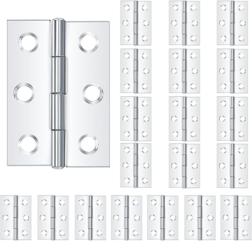 20 Stück Scharniere Edelstahl, Türscharniere mit Montagebohrungen, Steckverbinder Klavierband Scharniere Klappbar für Schrank Tür Möbel - Cheap-Us