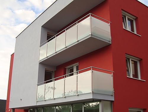 Sellon24® Glasklemme MOD26 52x52 mm Glashalter Glass Clamp Edelstahl flach Gummi 8,00-12,76mm (MOD 26 flach Gummi 12,76 mm) - Cheap-Us