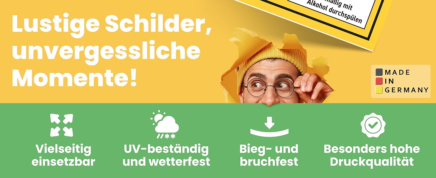 ausgefallene Schilder lustige Sprüche Geschenkidee für Zuhause humorvolles Türschild Spaßartikel