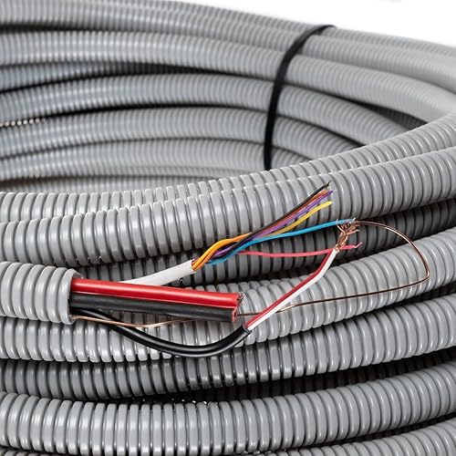 Megaa store Flexibles Leerrohr Wellrohr 320N Grau | Klassifizierung M16 M20 M25 M32 M40 M50 Kabelschutz Schutz Rohr ungeschlitzt Außenbereich (M20-25m) - Cheap-Us