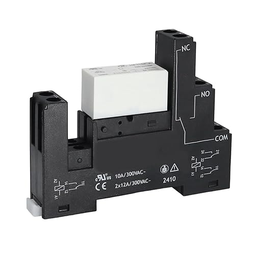 WITTKOWARE 35mm DIN-Hutschienenrelais, 1 Wechsler-Schaltkontakt 16A/250V~, 1TE, Schraubklemmen (Spulenspannung 12 V/DC) - Cheap-Us