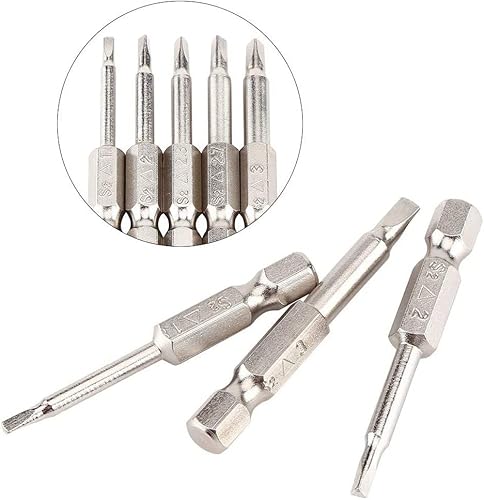 Fixinus 5 stücke Magnetische Dreieck Schraubendreher Bits Set, 1/4' Sechskant Δ1.8 / Δ2.0 / Δ2.3 / Δ2.7 / Δ3.0 Dreieck Schraubendreher Bits S2 Stahl Dreieck-Bohrer, 50mm Länge - Cheap-Us