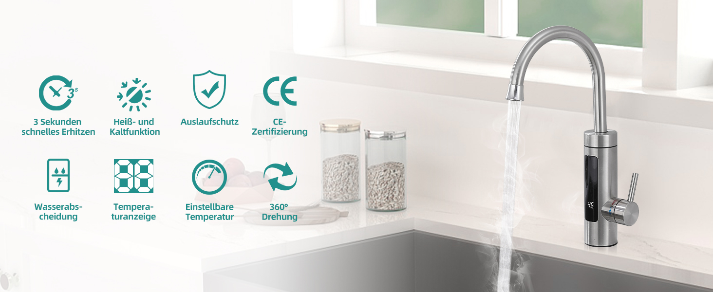 elektrischer wasserhahn