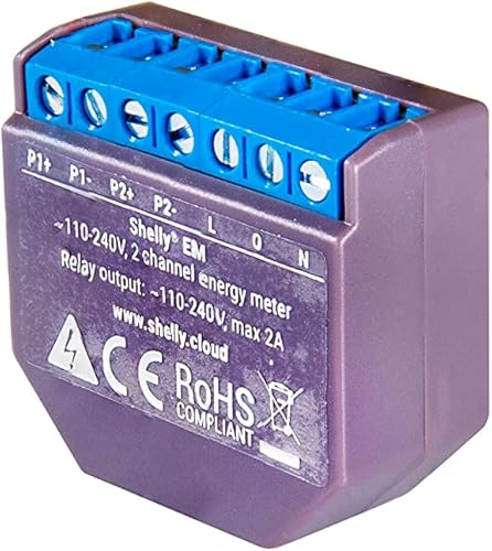 Shelly EM + 1 Amperemeterzange bis 50A zur Messung des Stromverbrauchs zu Hause - Cheap-Us