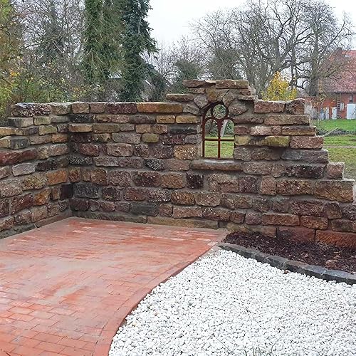 Stallfenster Eisenfenster Scheunenfenster Eisen Fenster 46 x 74cm im Antik-Stil Rost Gartenmauer - Cheap-Us