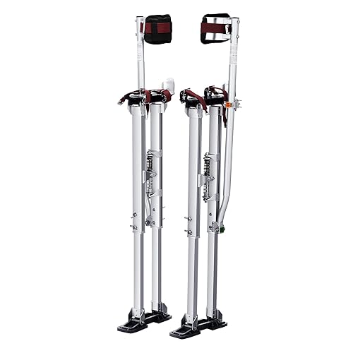 VEVOR Aluminiumstelzen Deckenbau 91,4-126,7cm Höhenverstellbar Arbeitsstelzen Trockenbau 103kg Belastbarkeit Malerstelzen 27-29cm Fußgröße Für Malerarbeit Heimdekoration Baumschnitt Elektroarbeit - Cheap-Us