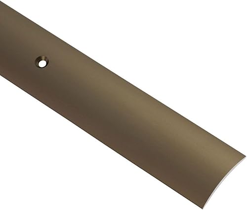 Gedotec Übergangsprofil Laminat - Vinyl Übergangs-Schiene gelocht Bodenprofil gewölbt | Türschwelle zum Schrauben | Alu Bronze eloxiert | Profil 50 x 2000 mm | 1 Stück Teppichschiene - Cheap-Us