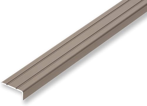 (6,99EUR/m) 25 x 10 x 900 mm Treppenwinkel silberfarben selbstklebend Treppenkantenprofil Treppenkante Kantenschutz - Cheap-Us