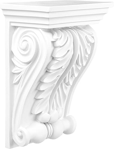 Stuckkonsole | vorgrundiertes schlagfestes Polyurethan | Wandkonsole | Akanthus | Innendekor | PU | Hexim Perfect | 156 x 120 mm | C8031 - Cheap-Us