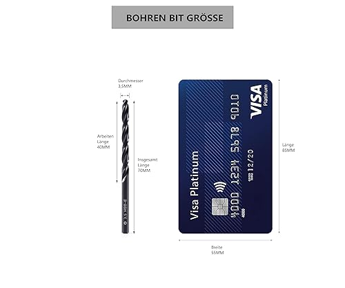 DelitonGude 4,2mm HSS M35 Cobalt Twist Bohrer, Hochgeschwindigkeitsstahl, Satz 10, passend für Stähle, Gusseisen und andere Metalle (4,2mm) - Cheap-Us