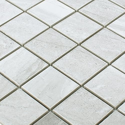 Keramik Mosaik Fliesen Matte Beton Optik Shepherd Grau Wand Boden Dusche Bad - Cheap-Us