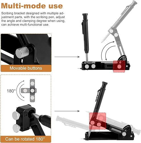 WiMas Multifunktions Anreißwerkzeug Bau Anreißer Markierungswerkzeug Bleistift mit Tiefenbohrung Bleistift, Streichmaß Anreißer Line Maker Messwerkzeug - Cheap-Us