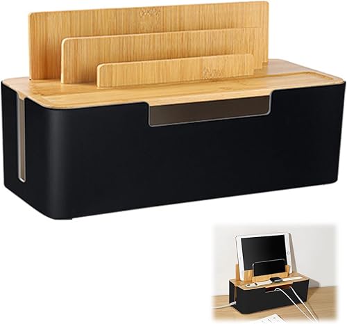 Kabelmanagement Box Kabelbox Kabel Organizer Aufbewahrungsbox zum Verstecken und Verbergen Sie Steckdosenleisten und Stromkabel vor Fernsehgeräten, Computern und Schreibtischen - Cheap-Us