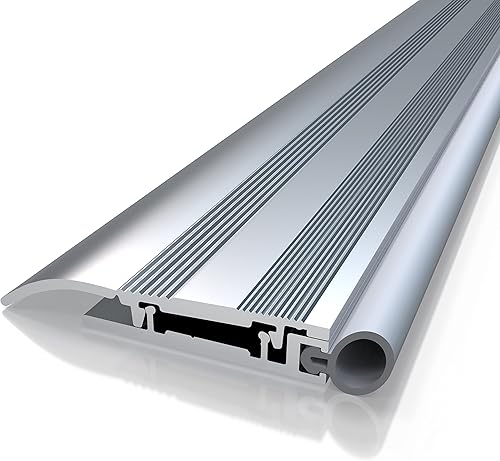 Alumat - Rostfreie Universal Alu Türschwelle 100cm x 5,5cm x 0,8cm - Perfekt als Zugluftstopper für Türen, als Ungezieferschutz oder Wetterschenkel - Cheap-Us