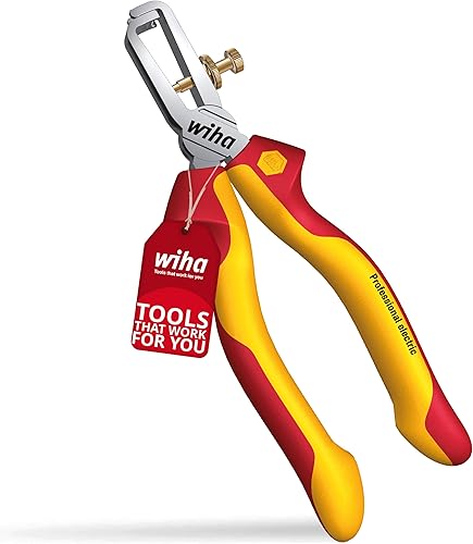 Wiha Abisolierzange Professional electric 160 mm I Zange für Elektriker I Litzen bis ø 5 mm/ 10 mm² I mit Öffnungsfeder I Mehrkomponentengriff (27437) - Cheap-Us