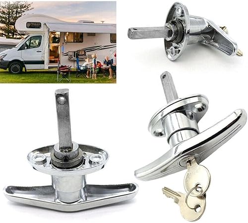 Garagentorschloss, T-Griff, hinten fixiert, um sich von Wohnwagen Garage Schuppen Wohnmobil zu unterscheiden - Cheap-Us