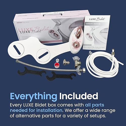 LUXE Bidet NEO 320 – Warm- und Kaltwasser, selbstreinigend, Doppeldüse, nicht elektrischer Bidet-Aufsatz für Toilettensitz, einstellbarer Wasserdruck, Heck- und Feminine-Waschung, Hebelsteuerung - Cheap-Us