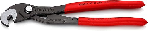 KNIPEX Schraubzange mit rutschhemmendem Kunststoff überzogen grau atramentiert 250 mm 87 41 250 SB - Cheap-Us