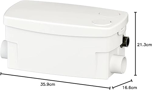 SFA SANIBROY 0016P Schmutzwasserpumpe / Haushaltspumpe SANIDOCHE+ | Kompakte Pumpe speziell für Dusche, Waschbecken und Bidet | Förderdistanz : 55x5m, Wasser 40°, 400 Watt, 220-240 Volt - Cheap-Us