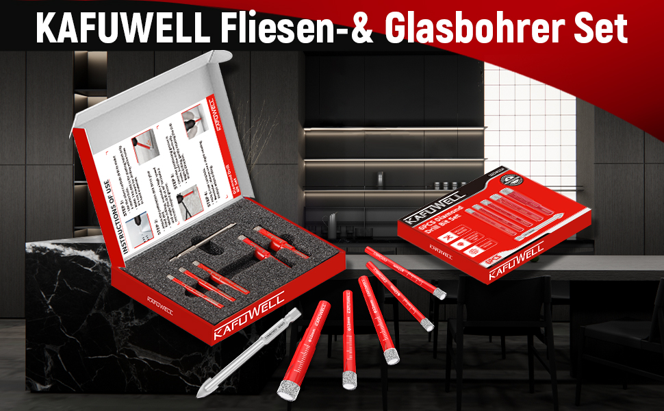 KAFUWELL Fliesen-& Glasbohrer Set