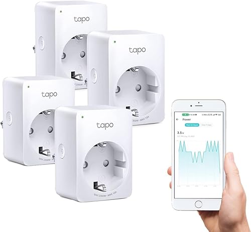 TP-Link Tapo Smart WLAN Steckdose Tapo P110 mit Energieverbrauchsmesser, Smart Home Alexa Steckdose, funktioniert mit Alexa, Google Home, Sprachsteuerung, Fernzugriff, Mini, 4 Pack - Cheap-Us