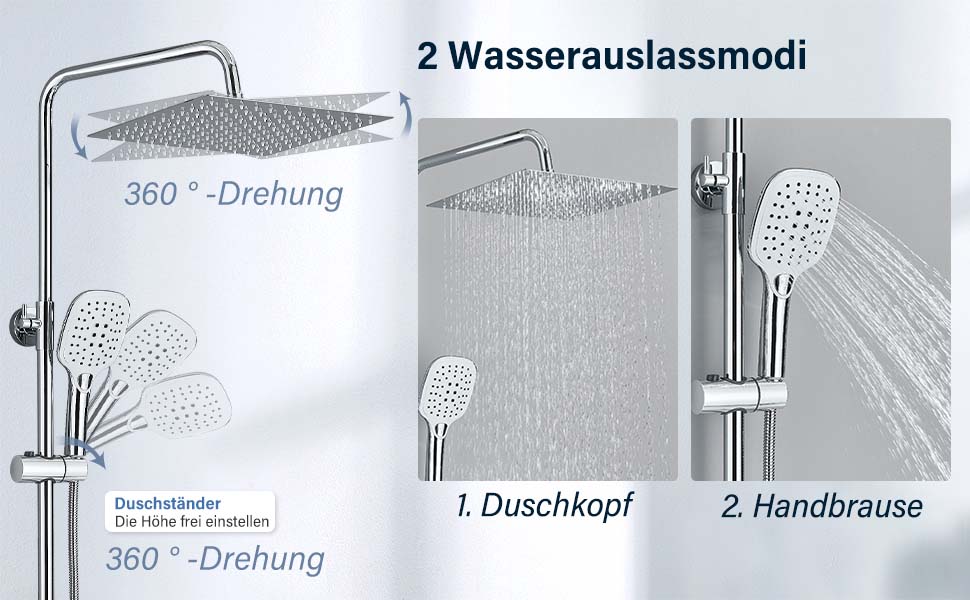 Regendusche Duschsystem Ohne Armatur