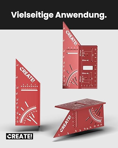 CREATE! 3D-Gehrungswinkel aus Aluminium mit 90° und 45° Funktion | Anreißwerkzeug - Cheap-Us