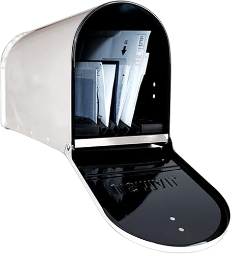 Dry Mailbox - Outdoor Metall Briefkasten mit Briefkasteneinsatz zum Trocken halten | Wetterfester Briefkasten für sichere Lieferungen | Standardbriefkasten US Postdienst zugelassen - Weiß - Cheap-Us