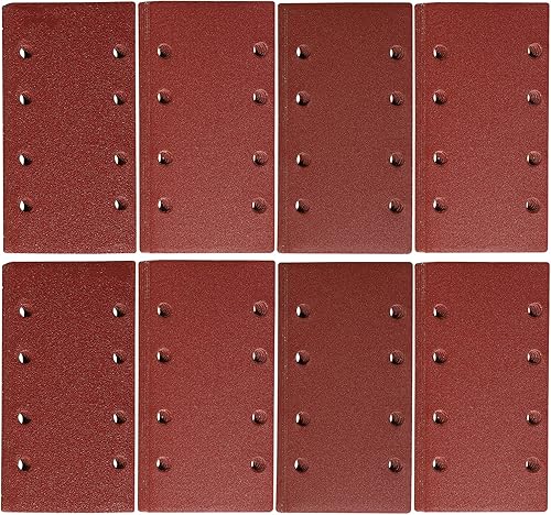 STEBRUAM 48tlg Schleifblatt Set 93 x 185 mm Körnung 40/60/80/120/180/240/320/400,8 Löcher verschiedene Zubehör Materialien für Schwingschleifer - Cheap-Us