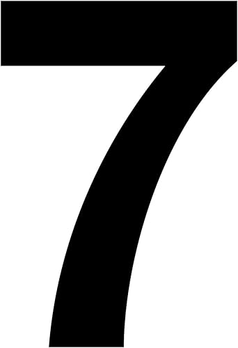 Zahlen-Aufkleber Nr. 1 in schwarz I Höhe 10 cm I selbstklebende Haus-Nummer, Ziffer zum Aufkleben für Außen, Briefkasten, Tür I wetterfest I kfz6731 - Cheap-Us