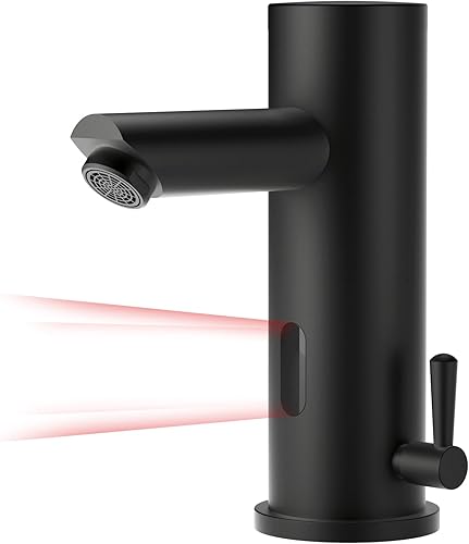 Auralum Automatischer Sensor Wasserhahn Infrarot badarmaturen waschtischarmatur Mischbatterie 18,2cm hoch - Cheap-Us