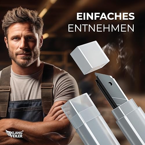 Klangfeiler® 25 Cuttermesser Klingen - BLACK - 18mm Breite - Schwarze Cutterklingen für den Cutter - Cheap-Us