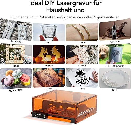 Laser Graviermaschine, L2 MAX 10W Beiliegender Lasergravur Maschine, CNC Graviermaschine Hochpräzise Laser Cutter, Gravieren und Schneiden Holz Metall Glas Geeignet für Anfänger - Cheap-Us