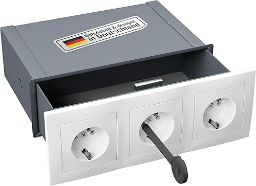 advanSecure® Steckdosen-Tresor | Wandsafe mit austauschbarer 3er-Steckdosen-Attrappe zur sicheren Tarnung | Spezialschloss | innovativer Edelstahl-Safe | perfektes Versteck | deutsche Entwicklung - Cheap-Us