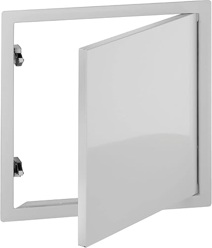 Revisionstür Stahlblech weiß mit Ferderschnapper 40 x 40 cm - Cheap-Us