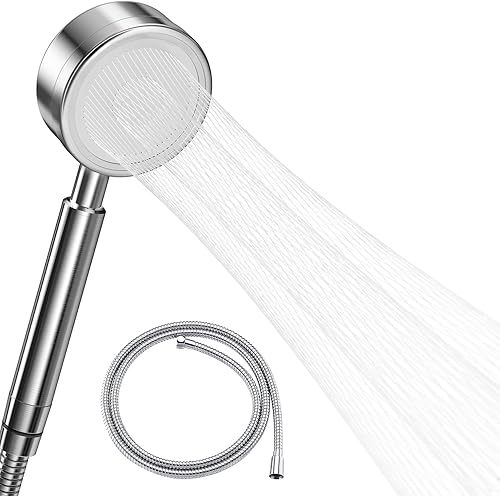 Olliwon Duschkopf Hochdruck aus Edelstahl 304 Handbrause Dusche Badezimmer Wassersparend Einfache Installation - Cheap-Us