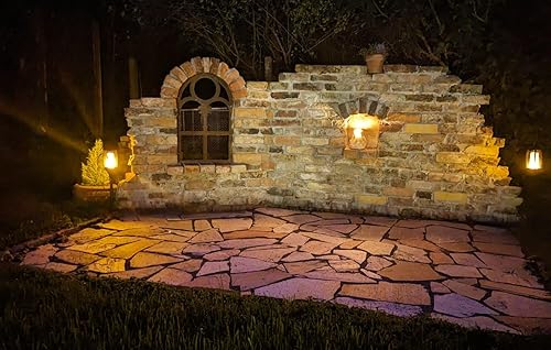 Stallfenster Eisenfenster Scheunenfenster Eisen Fenster 46 x 74cm im Antik-Stil Rost Gartenmauer - Cheap-Us