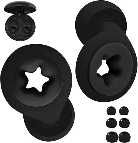 mauepersu Ohrstöpsel zum Schlafen - Weicher, wiederverwendbarer Silikon Gehörschutz + 8 Aufsätze in XS/S/M/L - Geräuschreduzierung um SNR 24dB & NRR 14 - Auch für Reisen & Konzentration - Cheap-Us