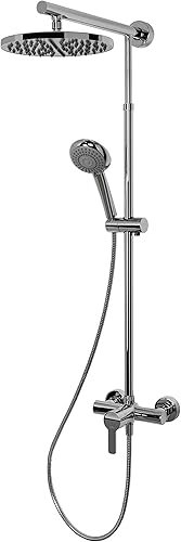 Duschsystem Regendusche mit Einhebelmischer und Kopfbrause eckig chrom von Schulte - Cheap-Us