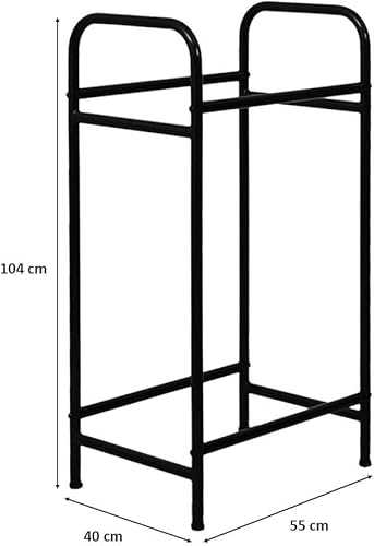 PROREGAL Reifenregal CARRERO HxBxT 104x55x40cm, bis zu 4 Reifen auf 2 Ebenen, Schwarz, Werkstattregal, Lagerregal, Kellerregal - Cheap-Us