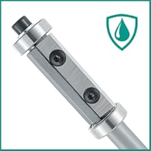 ENT Wendeplatten-Bündigfräser Material Green Transition Kugellager 12 mm Schaft