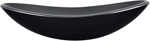 [neu.haus] Neuhaus Waschbecken Schwarz Waschschale 47x31cm Sicherheitsglas Glas Waschtisch Aufsatzbecken Handwaschbecken Badezimmer - Cheap-Us