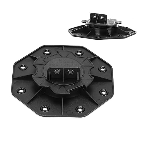 Cecaylie 50 Stück Stelzlager höhenverstellbar 60-140mm Stellfüße Terrassenlager, Füße verstellbar, Plattenlager Terrassenplatten für Terrassendielen Unterkonstruktion, WPC - Cheap-Us