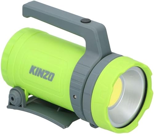Kinzo Handscheinwerfer – Taschenlampe mit Griff und Clip – Taschenlampe Gross mit COB-Technologie und 500 Lumen – Handstrahler - Suchscheinwerfer - Grün - Cheap-Us