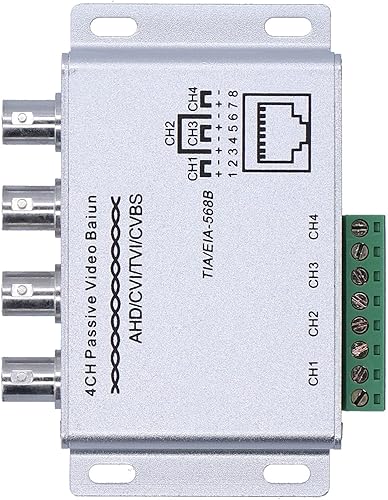 CCTV-Transceiver, 4CH Passiver Balun HD Zur Videoüberwachung für Videokonferenzen - Cheap-Us