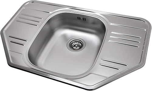 Eckspüle Edelstahl (EE78-EX) - Cheap-Us