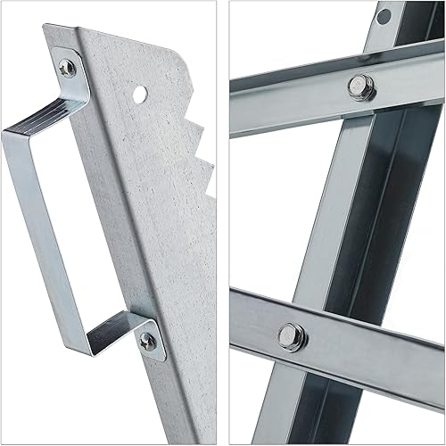 Relaxdays Sägebock, Holzsägearbeiten, klappbar, 150 kg, Sägegestell für Kettensägen, Stahl, HBT: 80 x 80 x 82 cm, Silber - Cheap-Us