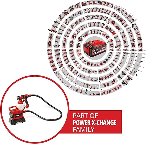 Einhell Akku-Farbsprühsystem TE-SY 18/90 Li-Solo Power X-Change (18 V, 1000 ml/min Förderleistung, 1200 ml Behälter, regulierbare Luft-/Farbmenge, inkl. Zubehör, ohne Akku) - Cheap-Us